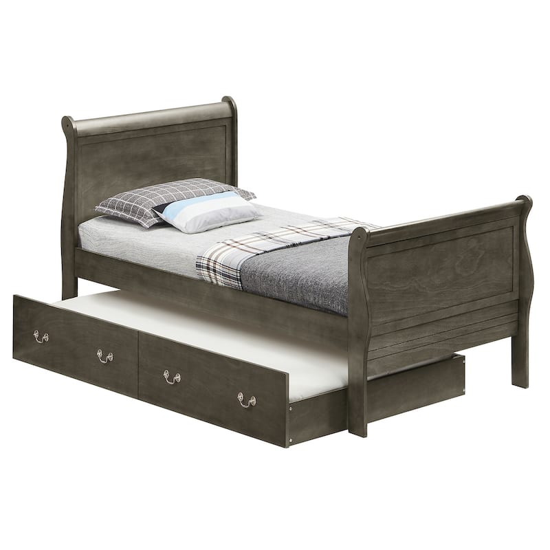 Louis Philippe Twin Trundle Bed with Trundle
