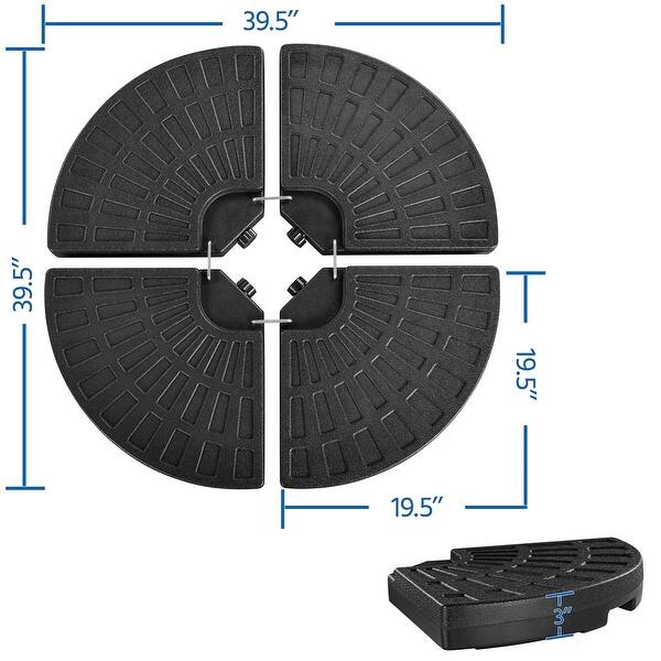 Round Column Base Interlocking Yaheetech Round Patio Umbrella Base with Interlocking Fillable Plates ...