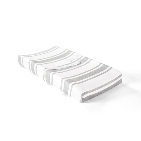 slide 2 of 5, Lush Decor Baby Farmhouse Stripe Soft & Plush Changing Pad Cover - 32" x 16" x 5"