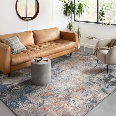 Alexander Home Rustic Glacier Abstract Area Rug