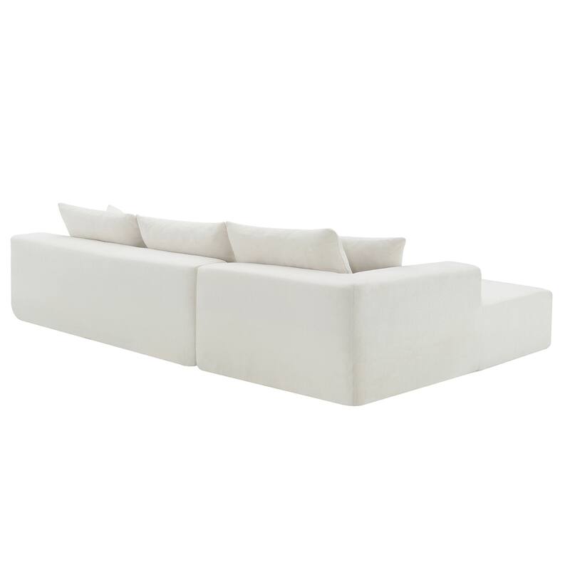 Modular L-Shape Sectional Sofa Set, Upholstered Sleeper Sofa
