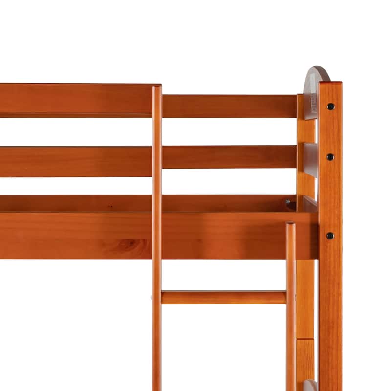 Walker Edison Solid Wood Convertible Twin-over-Twin Bunk Bed