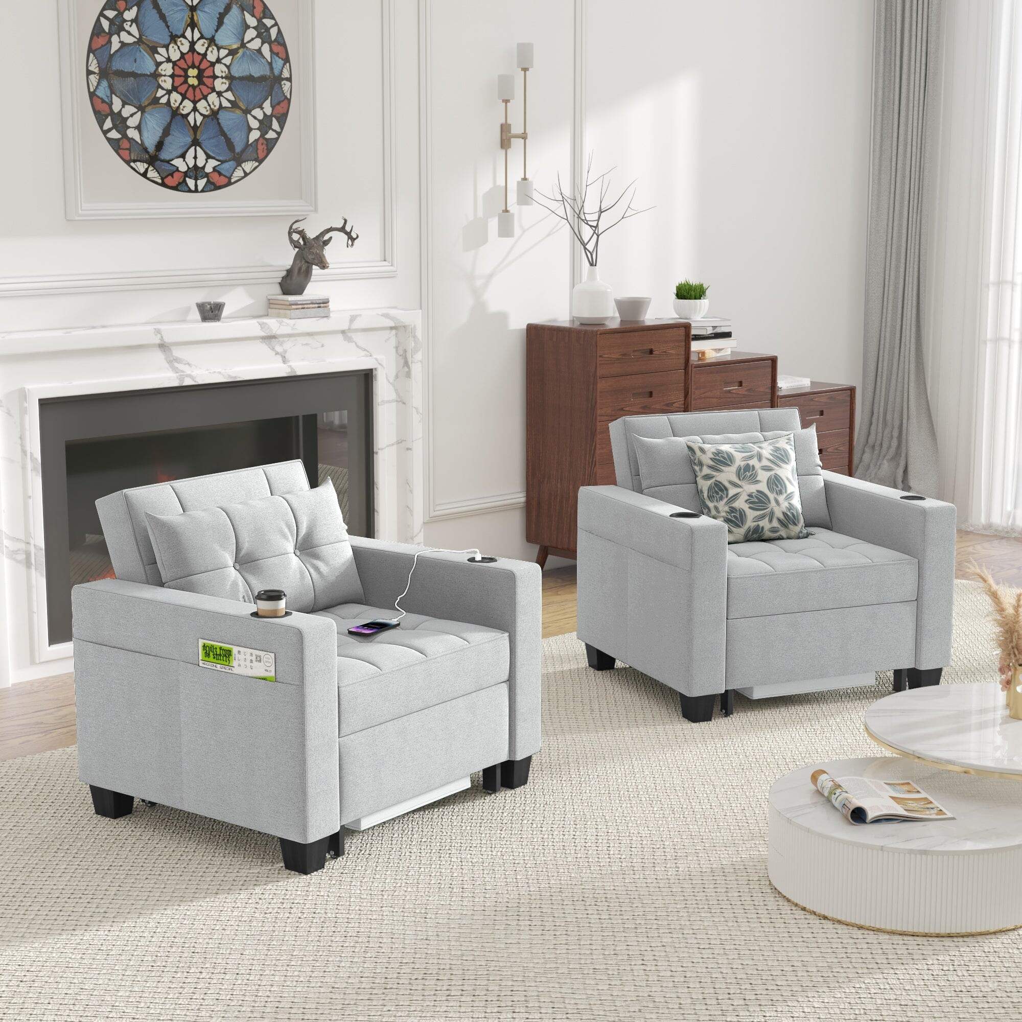 Futon Chair Bed Convertible Chair 3 in 1 Pull Out Sleeper Chair Beds for Living Room On Sale Bed Bath Beyond 39005239