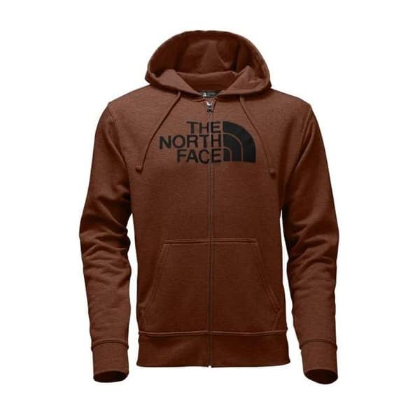 The North Face Men S Half Dome Hoodie Brown Heather Black Overstock