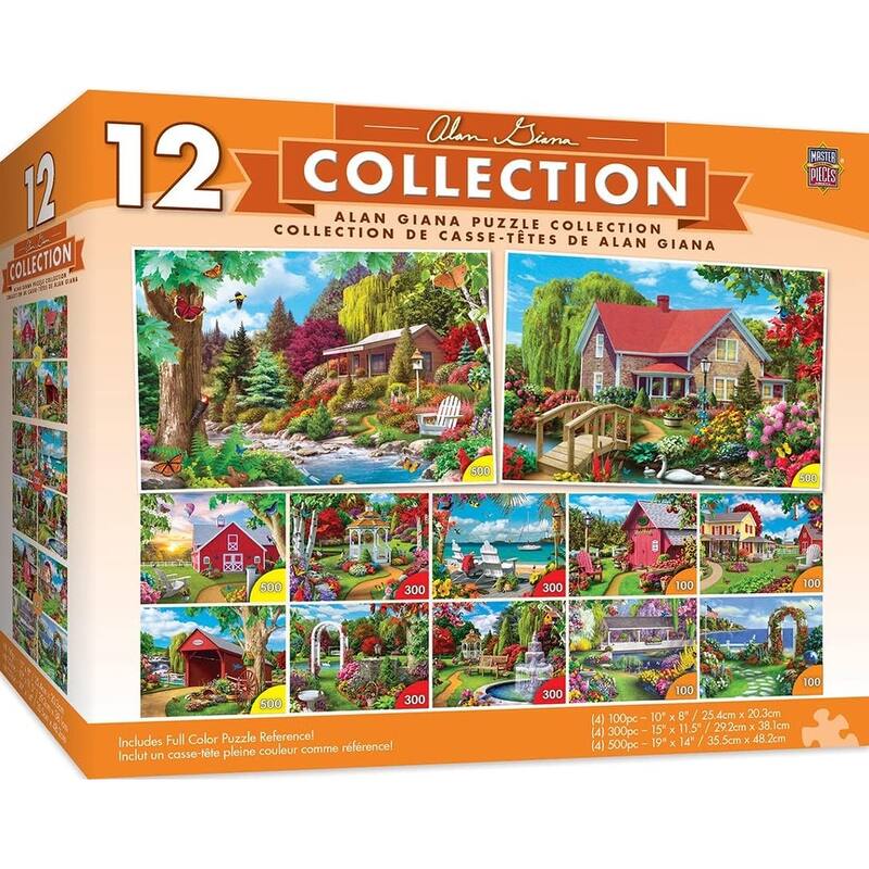 Alan Giana Jigsaw Puzzle Set - 12 Pack for Adults & Family Fun