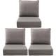 preview thumbnail 33 of 121, Gymojoy 24"x22"x6" Patio Thick Cushions & Pillows Set - Deep Seat Indoor/Outdoor Water & Fade Resistant Three Sets - Grey
