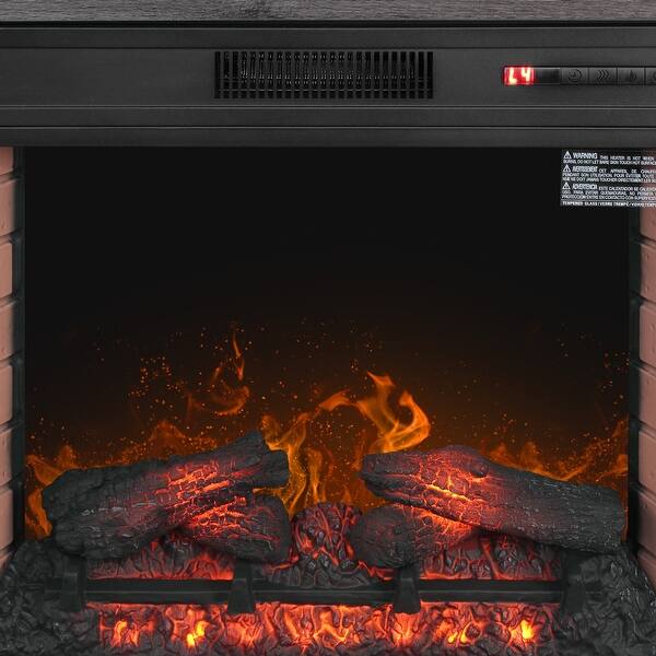 Shop Della 28 Electric Fireplace And Mantel Grey Large Heater