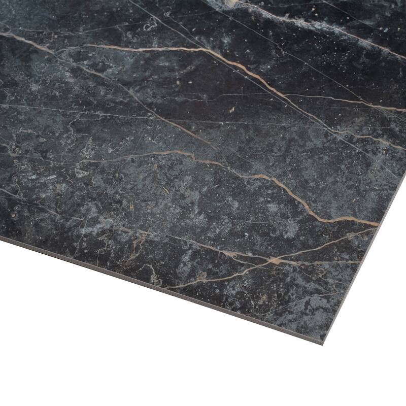Apollo tile 32" x 32" Pinnacle Matte Midnight Gray with Burnt Amber Porcelain Tile (13.78 sq ft/case) - 2 Pack