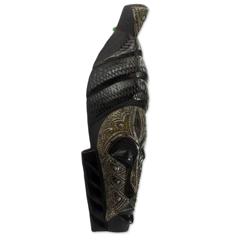 Handmade Peace Of Mind African Wood Mask (Ghana)