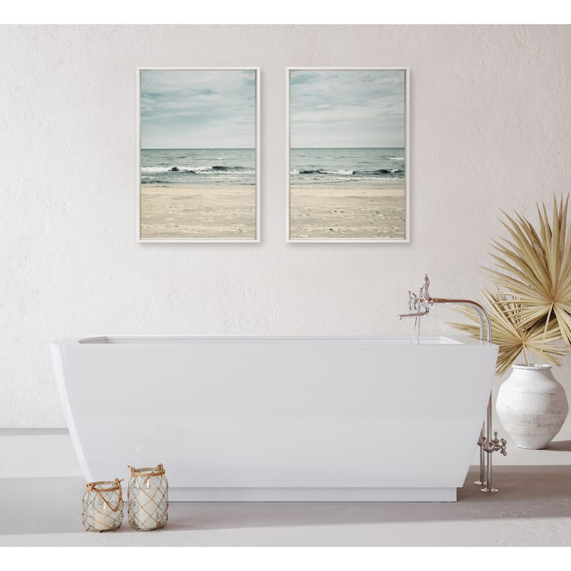 Kate and Laurel Sylvie Beach 2 Framed Canvas by Emiko and Mark Franzen