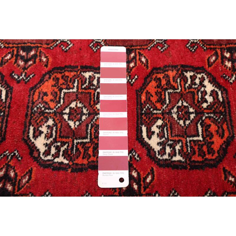 ECARPETGALLERY Hand-knotted Finest Peshawar Bokhara Red Wool Rug - 4'3 x 6'1