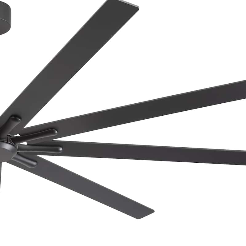 Large 84" Black Ceiling Fan No Light with Remote(9 Reversible Blades)