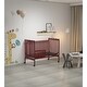preview thumbnail 2 of 16, 3-In-1 Convertible Crib , Made Of Sustainable Pinewood, Non-Toxic Finish, Comes With Locking Wheels, Wooden Nursery Furniture