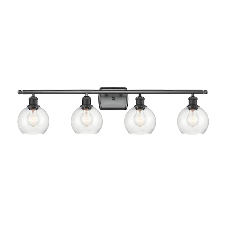 Innovations Lighting 516-4W-9-36 Athens Vanity Athens 4 Light 36" Wide - Matte Black / Seedy