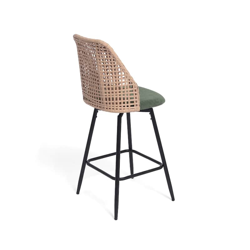 28.7"H Swivel Bar Stools/ Counter Stools with Metal Legs Set of 4 - Set of 4