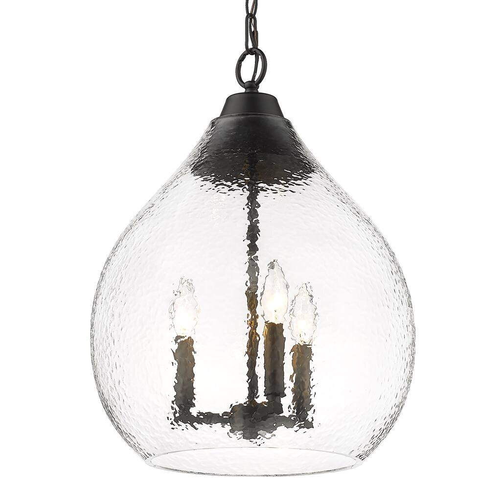 Golden Lighting Ariella 3-light Pendant in Matte Black