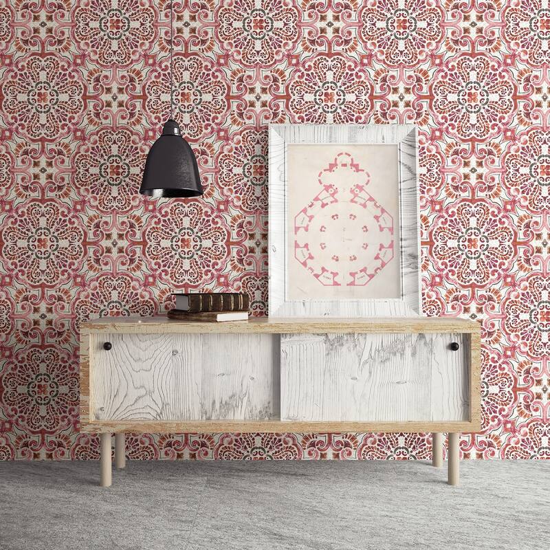 Tracy, Florentine Tile, 33 FT. L x 20.5In. W Wallpaper Roll
