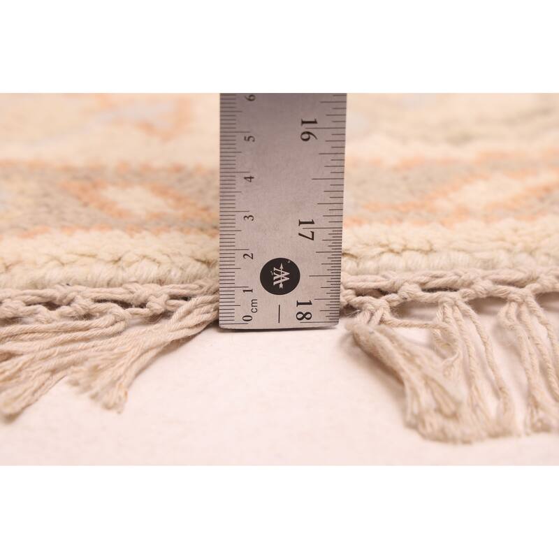 ECARPETGALLERY Hand-knotted Royal Oushak Ivory Wool Rug - 5'0 x 5'0