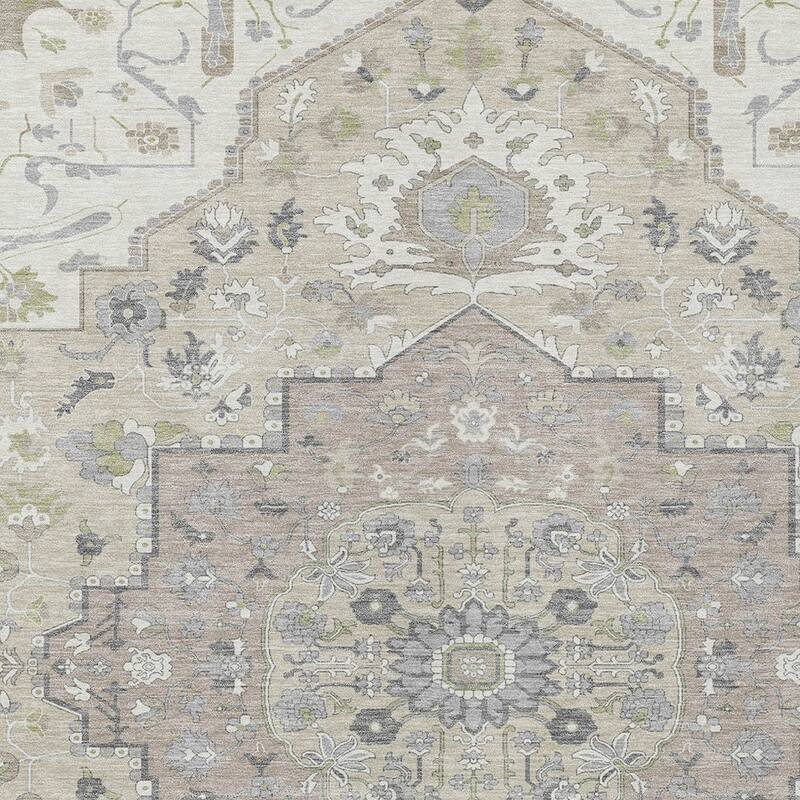 HomeRoots Oriental Traditional Rectangle Outdoor Rug