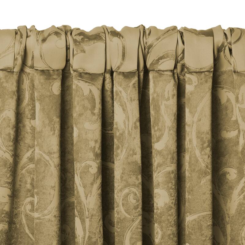 Elrene Mia Jacquard Blackout Scallop Window Valance - 52" w x 19" l