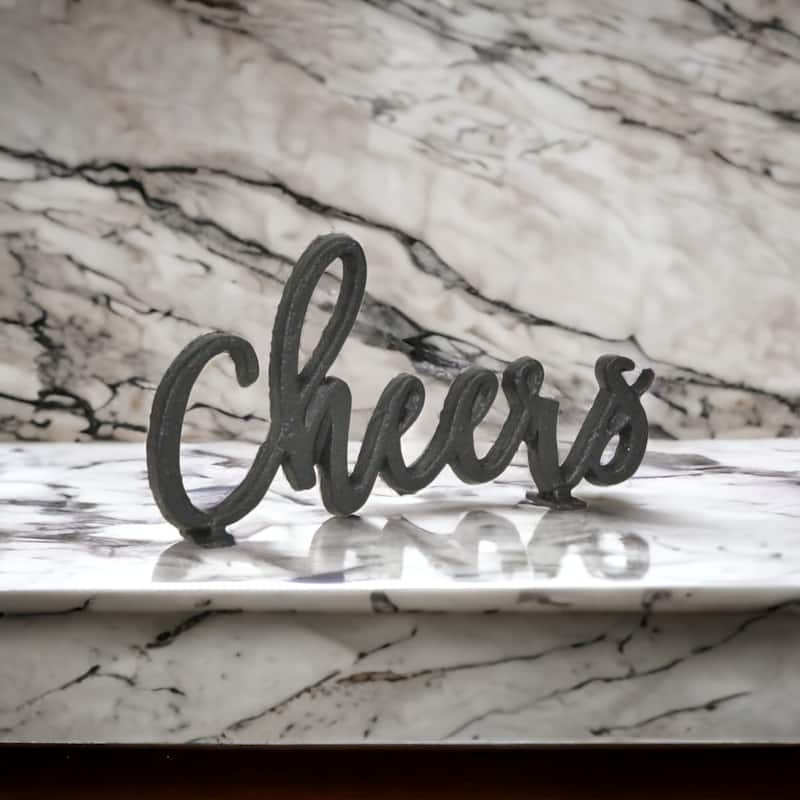 Black Cast Iron "Cheers" Table Decor