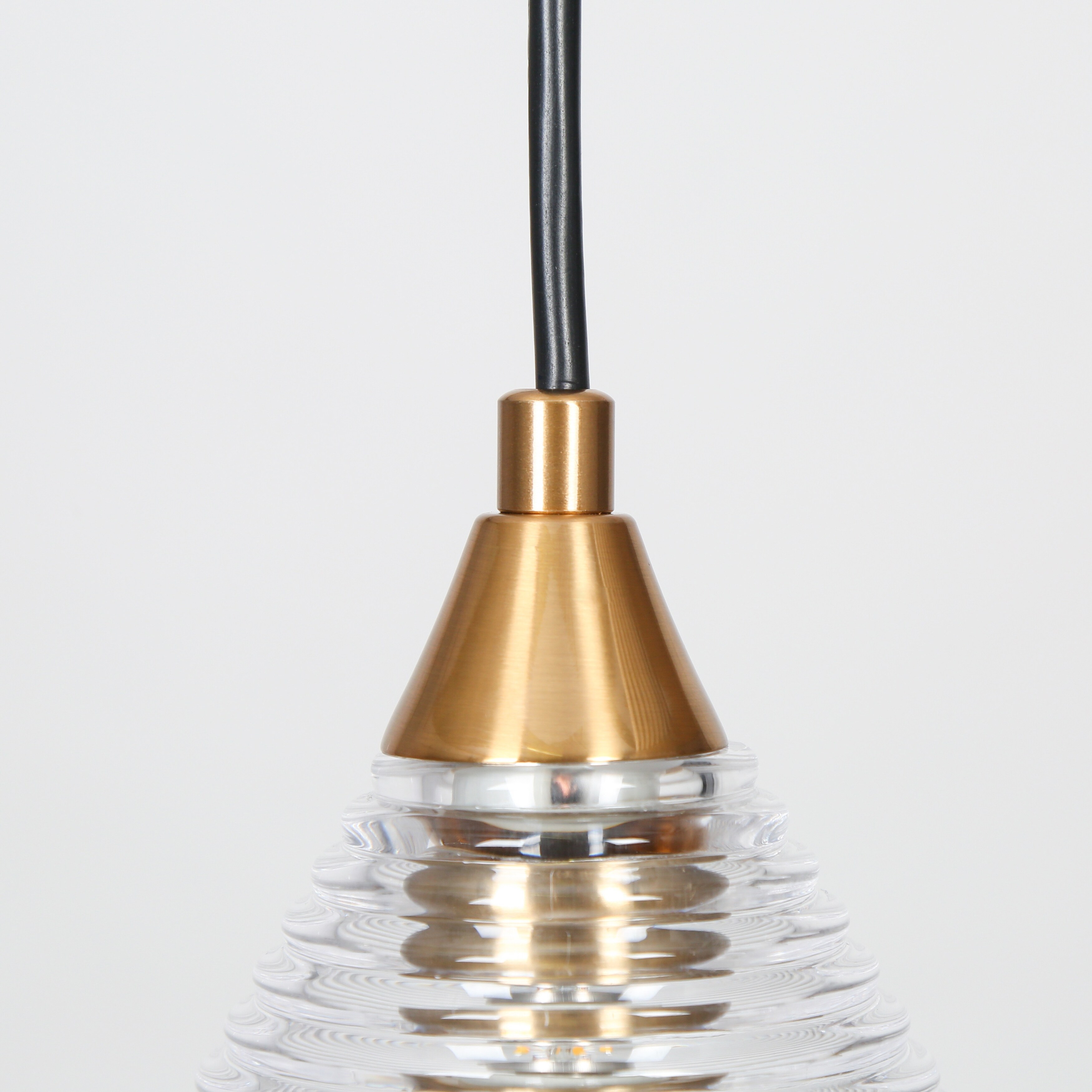 Yarge Modern Mini Pendant Lights with Chic Cone Fluted Glass