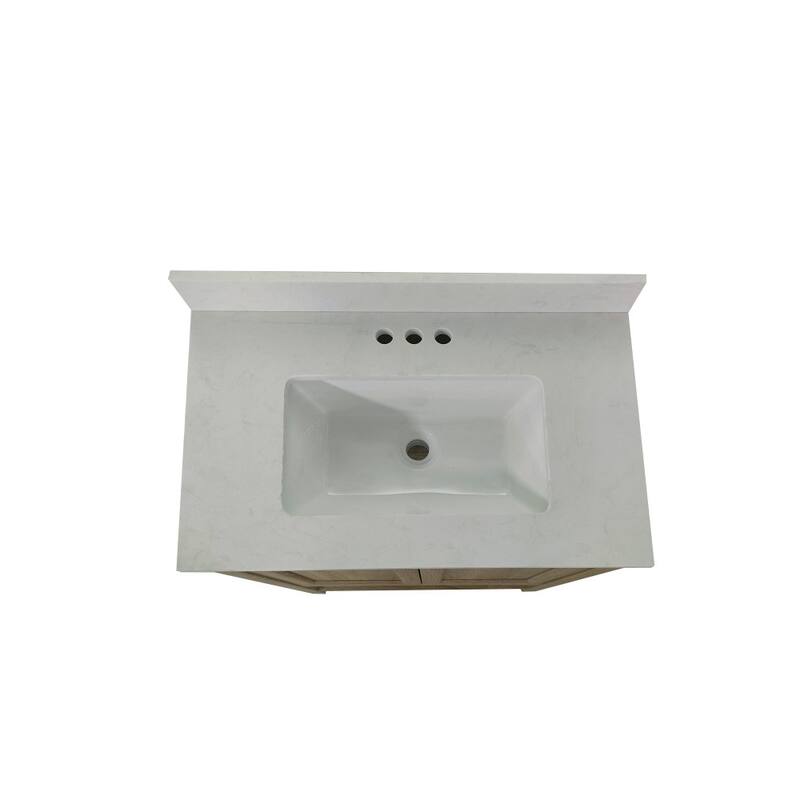 Bathroom Vanity with Undermount Sink and Open Storage Shelf