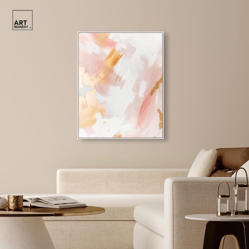 Rose Gold Veil III Canvas by Art Remedy