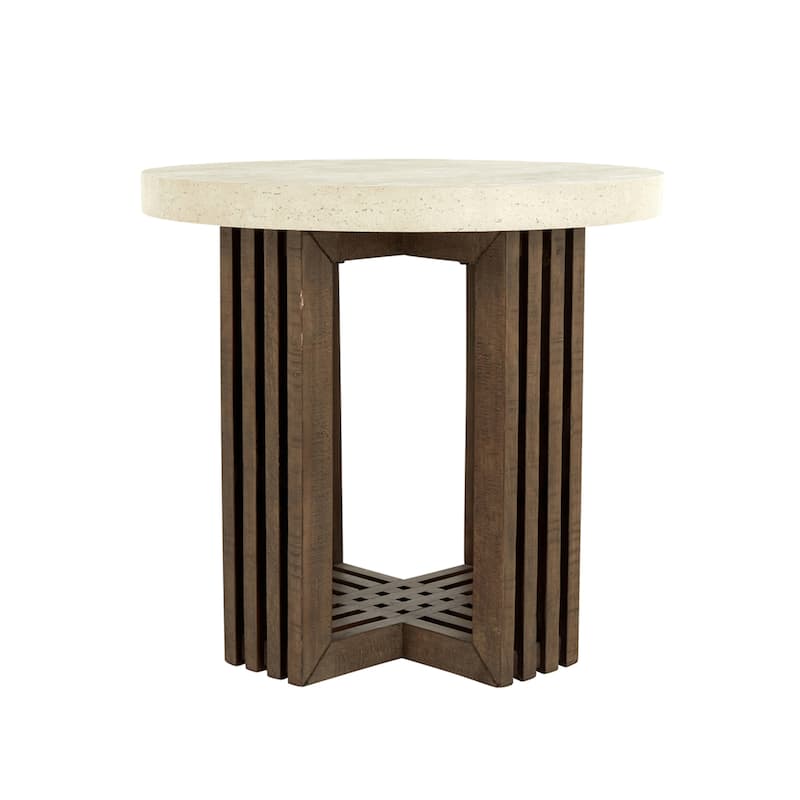Classic Home Aspen Wood Round End Table