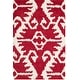 preview thumbnail 142 of 147, SAFAVIEH Handmade Wyndham Zvonka Modern Wool Rug 2'6" x 4' - Red/Ivory - Rectangle
