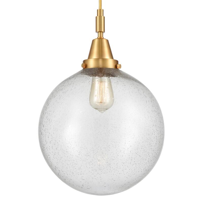Innovations Lighting 447-1P-G204-12 Beacon 12" Wide Pendant with - Satin Gold