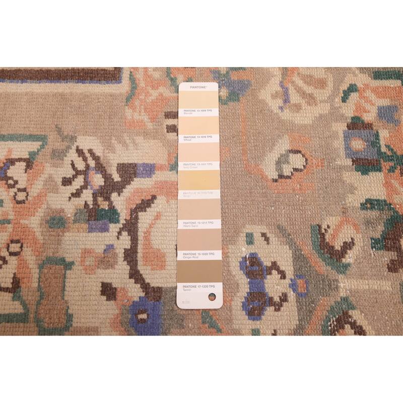 ECARPETGALLERY Hand-knotted Antalya Vintage Tan Wool Rug - 6'9 x 9'6