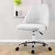 preview thumbnail 24 of 39, Home Office Desk Chair Task Chairs Swivel Ribbed Task Vanity Chair LightGrey