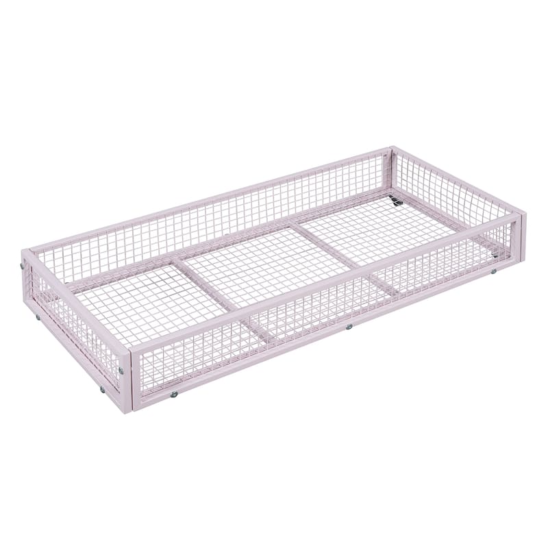 Twin Size Metal Platform Bed with House Design and 2 Storage Drawers