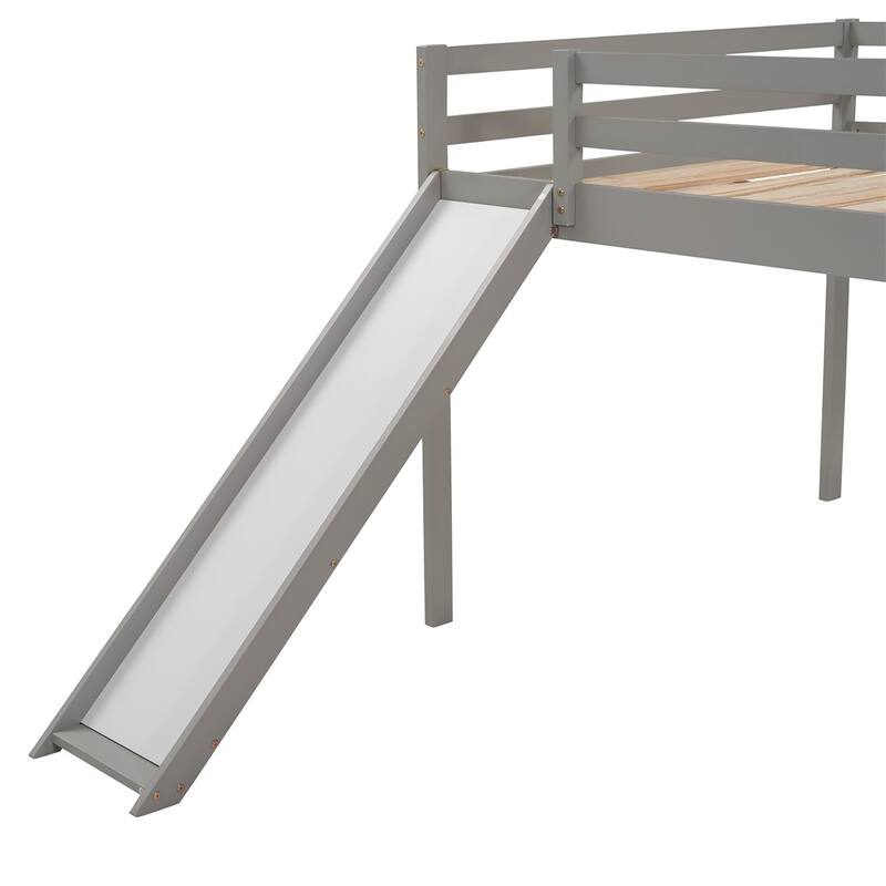 Merax Full Loft Bed with Slide