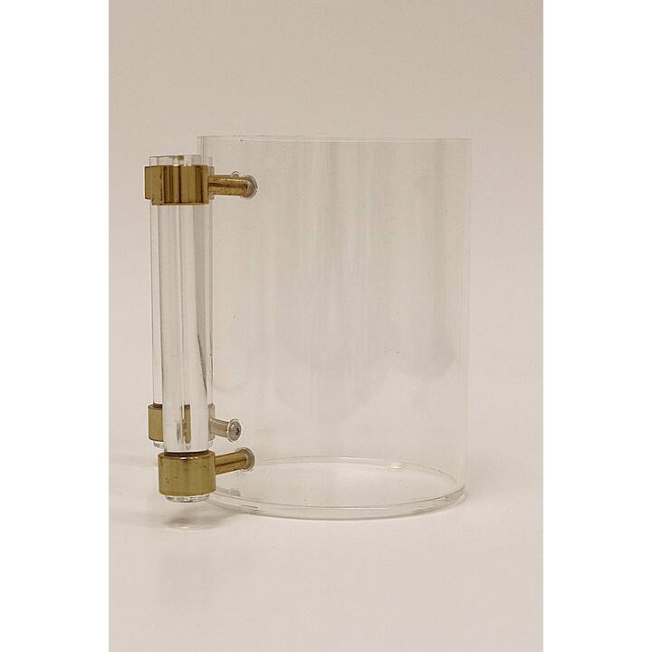 Acrylic Wash Cup with White/Clear/Marble/Black Handles - Clear Handles