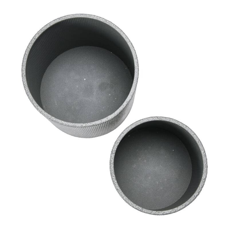 Embossed Metal Planters with Stand