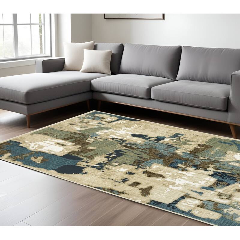 HomeRootsAbstract Modern Rectangle Area Rug - 116.54' X '78.74' X '0.39