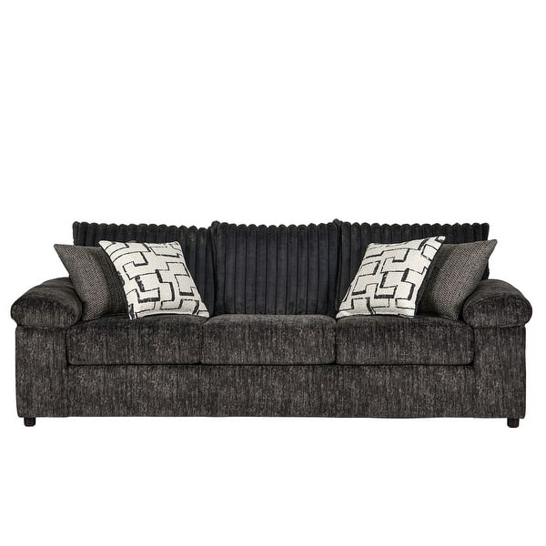 Roundhill Furniture Nason Wide Wale Corduroy Sofa and Loveseat Set