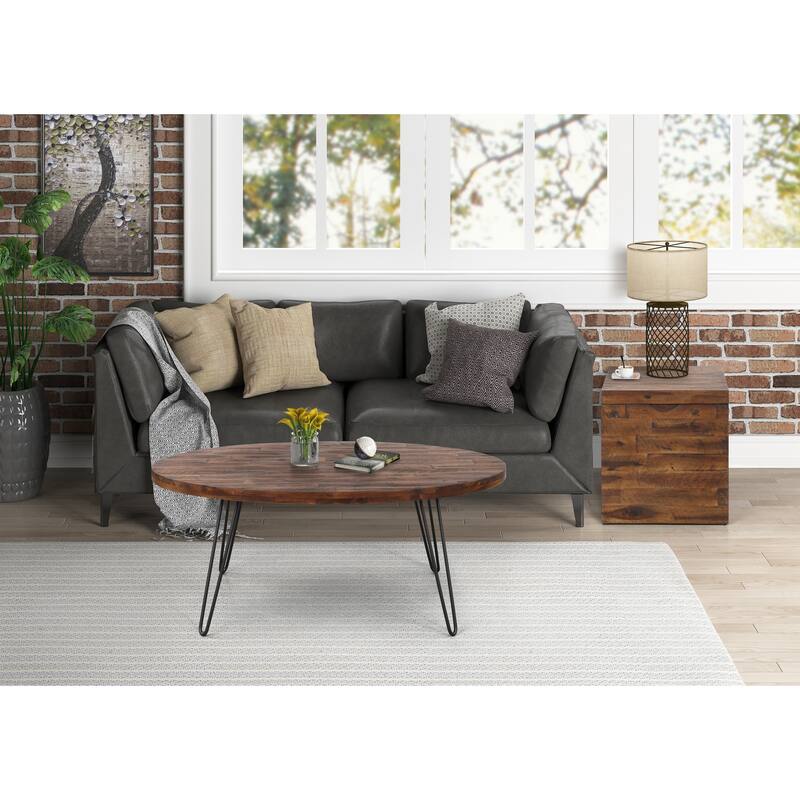 Raffles 44" Wood Oval Cocktail Table
