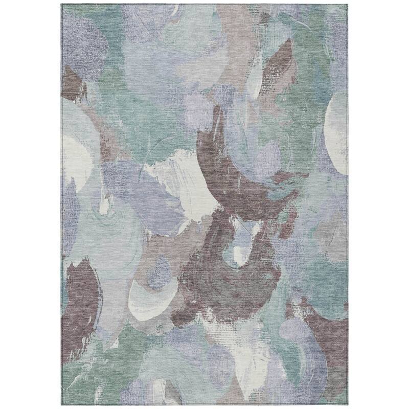 HomeRoots Abstract Transitional Rectangle Outdoor Rug