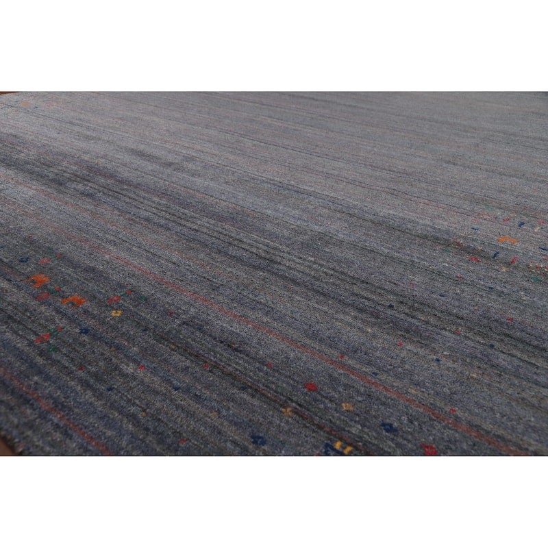 Hand Knotted Oriental 100% Wool Carpet Tribal Tribal Multi-Colored Gabbeh Area Rug - 9' 11'' X 8' 0''