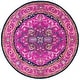 preview thumbnail 11 of 40, SAFAVIEH Handmade Bellagio Georgina Modern Oriental Wool Rug 5' Round - Pink/Navy - Round