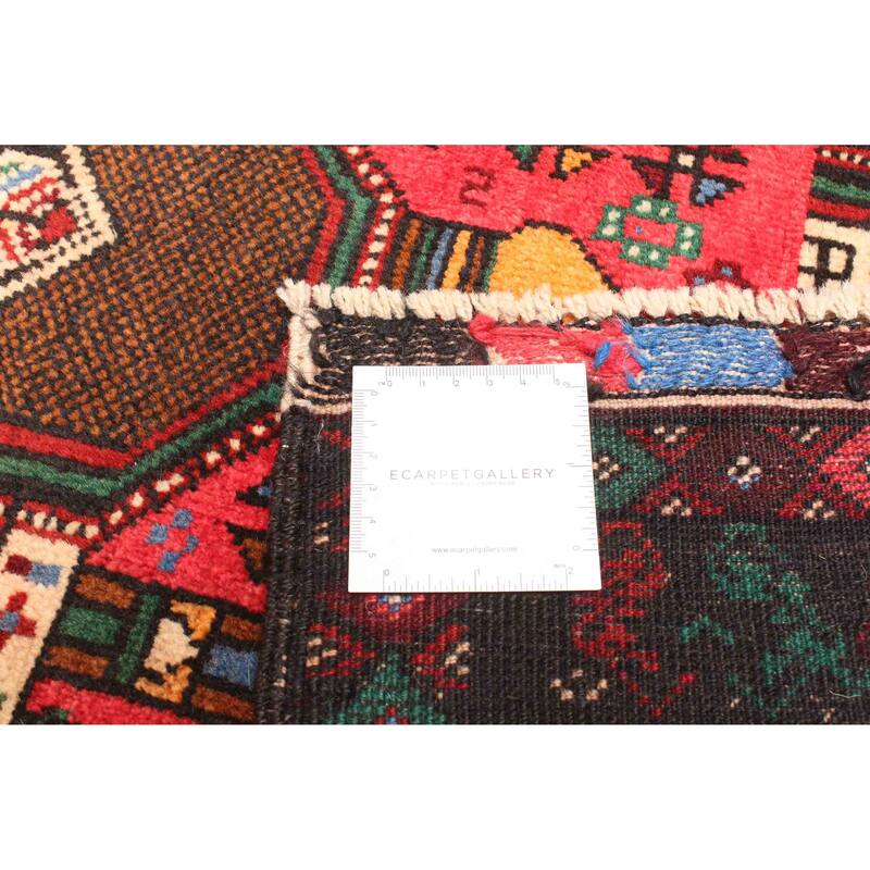 ECARPETGALLERY Hand-knotted Teimani Dark Red Wool Rug - 2'10 x 4'11