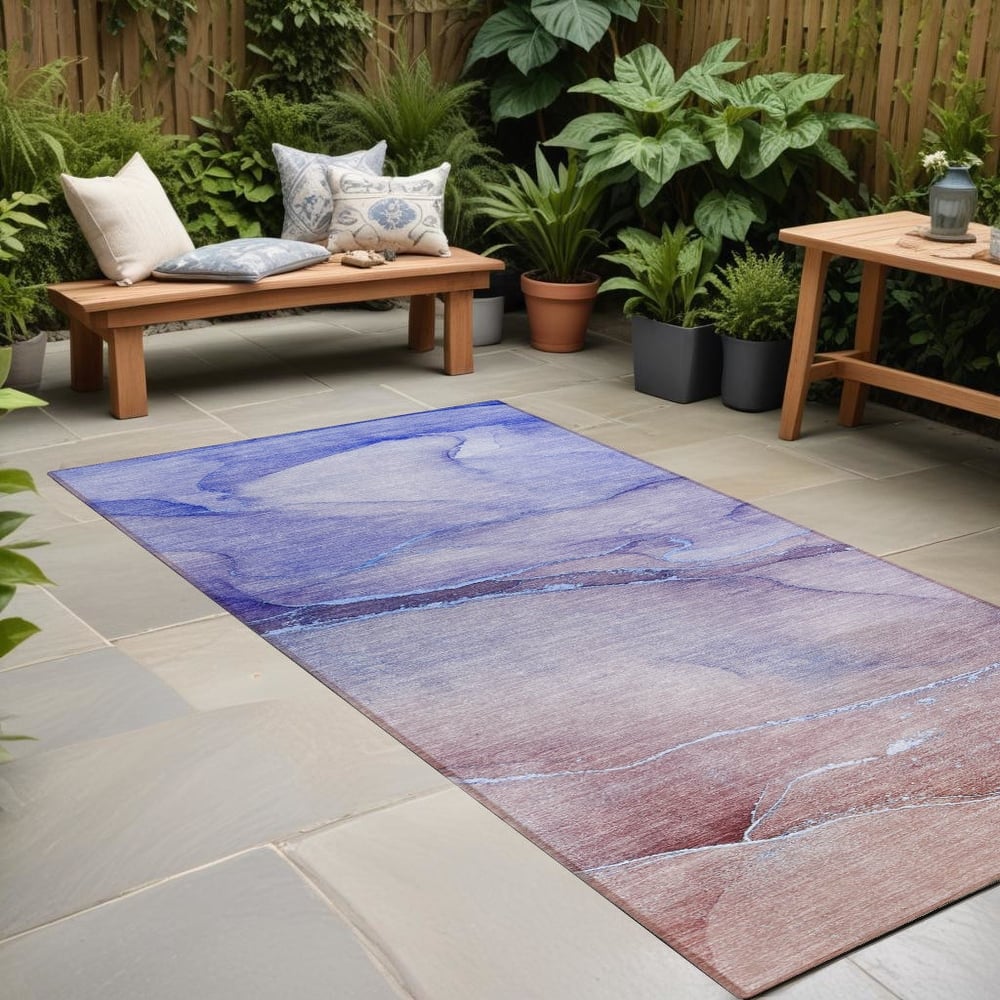 Fax Unique Abstract Weather Resistant Versatile Elegance Outdoor Rug