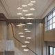 preview thumbnail 16 of 33, Modern Chandelier Dimmable Gold LED Pendant Light for High Ceiling Foyer Staircase Villa Entrances 24 Lights