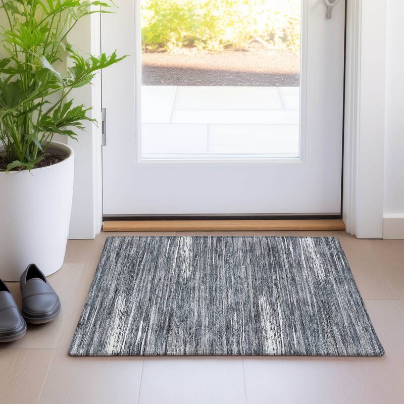 Premium Washable Super Soft Ombre Stripes Mayfield Rug - Gray - 1'8" x 2'6"