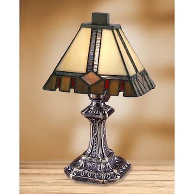 Castle Cut Tiffany Accent Table Lamp