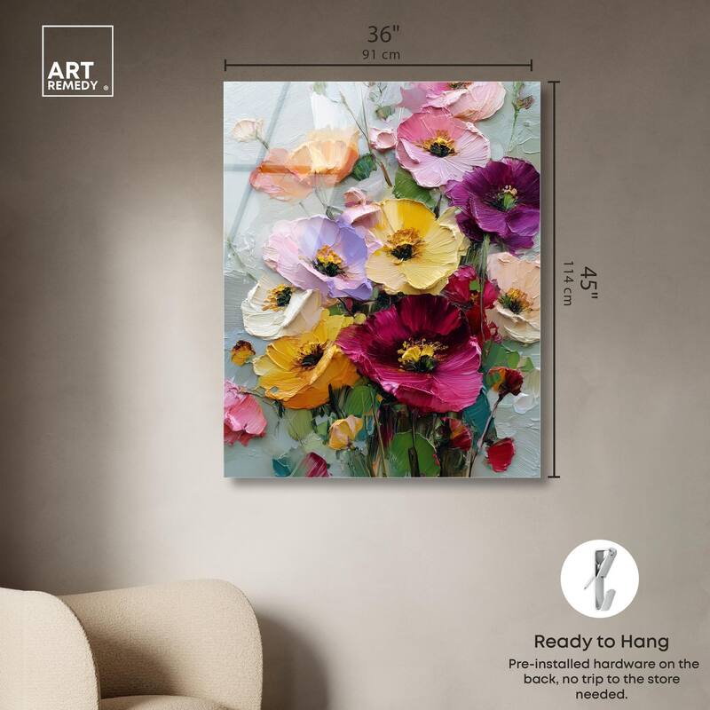 Floral Texture I Acrylic by Art Remedy, Ready to Hang