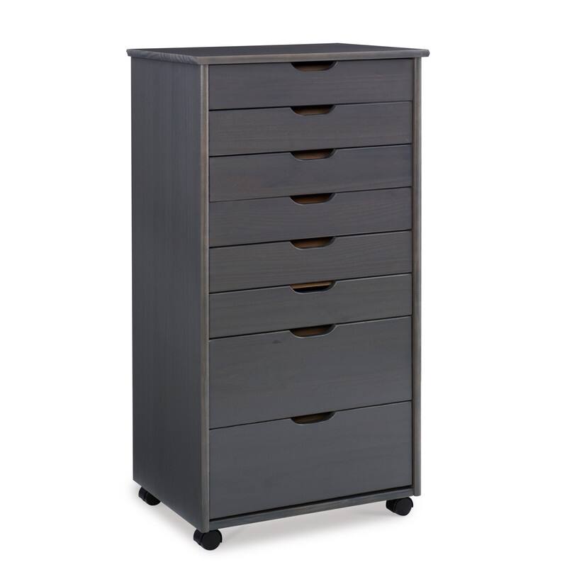 Bridgton Tall Storage Roll Cart - Grey